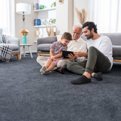 موکت تافتینگ ظریف مصور طرح کاترینا رنگ دودی کد 2744