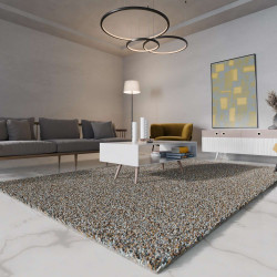 موکت تافتینگ ظریف مصور طرح سیدنی رنگ سیلور شکلاتی  کد 5205