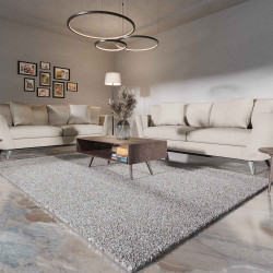 موکت تافتینگ ظریف مصور طرح هرمس رنگ نقره ای متال کد 5548